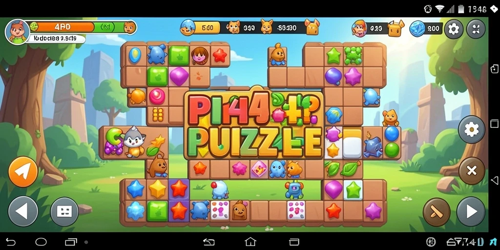 Tampilan gameplay 4P4P yang menantang untuk pemain puzzle.