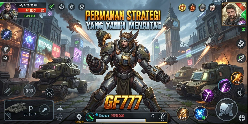 Tampilan gameplay GF777 yang seru dengan pertempuran strategi.