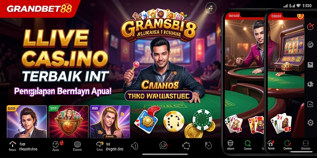 Tampilan gameplay Live Casino seru di GRANDBET88 dengan dealer profesional.