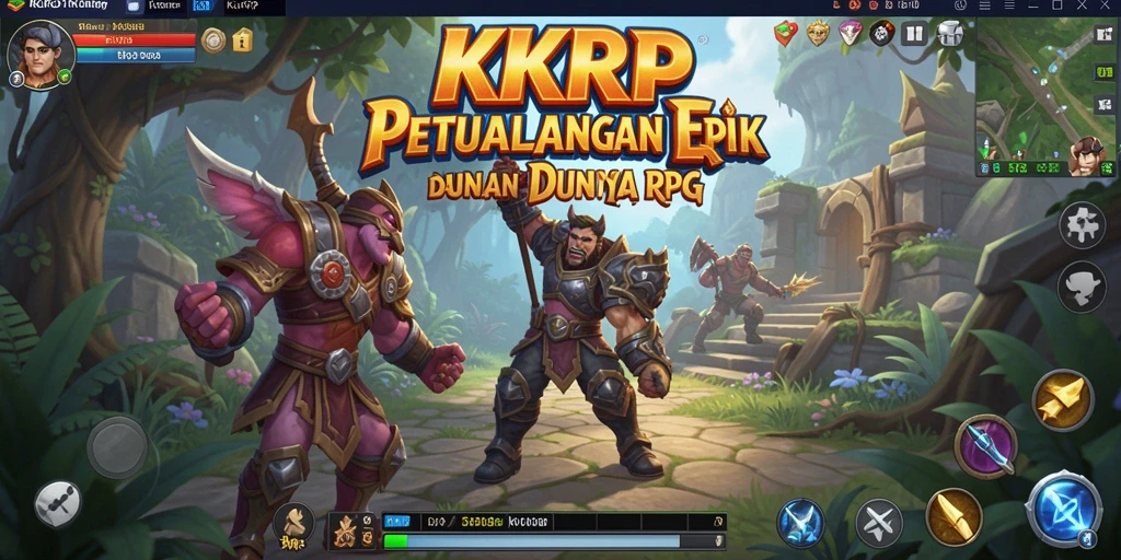 Screenshot gameplay KKRP menunjukkan pertarungan yang intens dan karakter yang beragam.